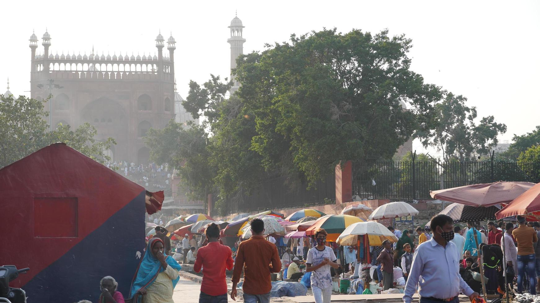 market at Jama Masjid, Old Delhi, India photo