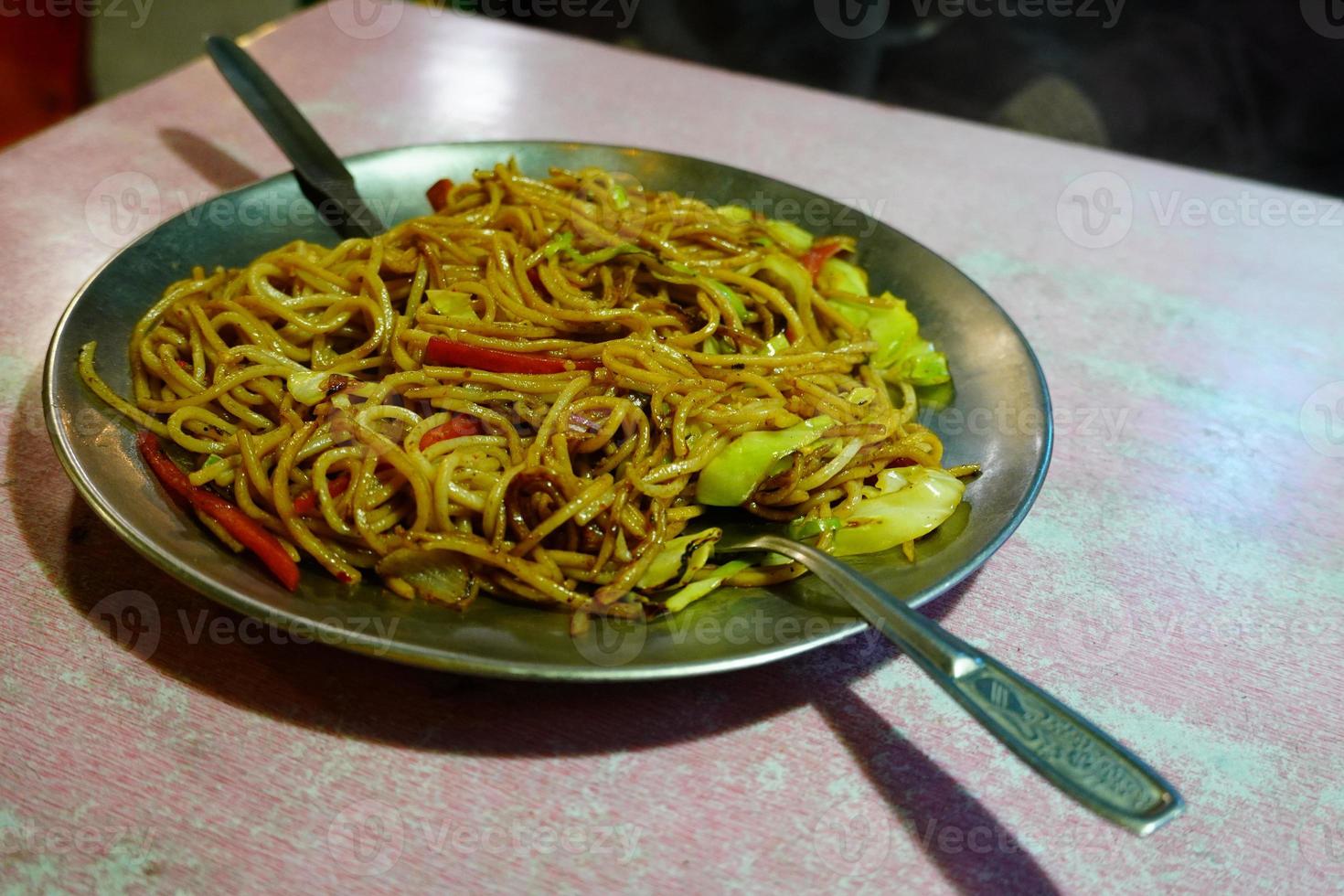 Close view of Indian chow Mein photo