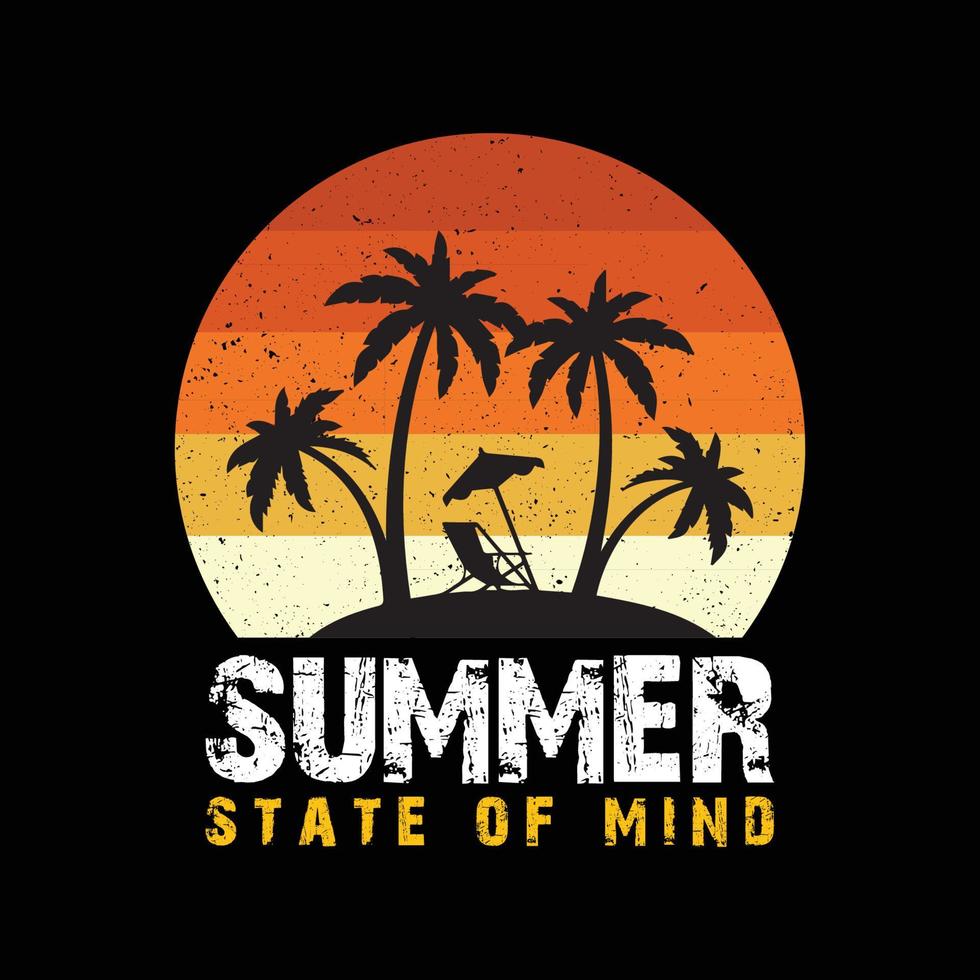 Summer Typography T Shirt Design vector