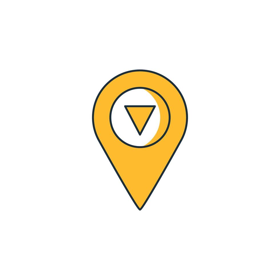 icono de alfiler de mapa vector