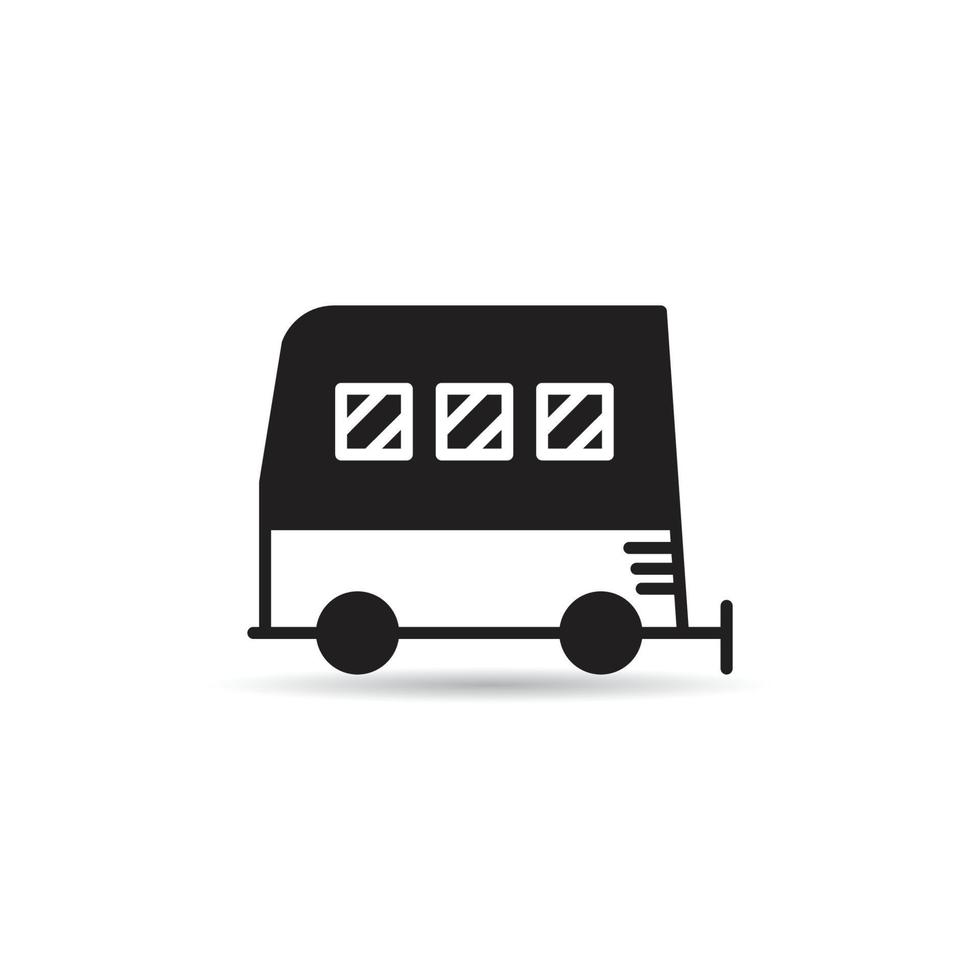 recreational vehicle trailer icon vector