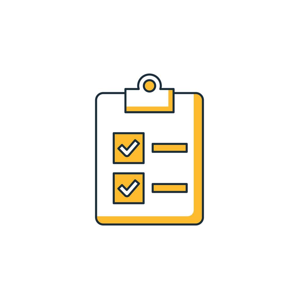 check list and clipboard icon vector