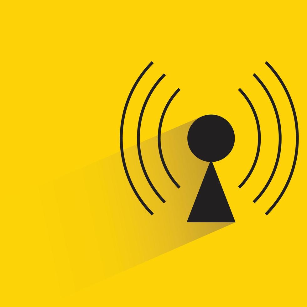 antenna on yellow background illustration vector