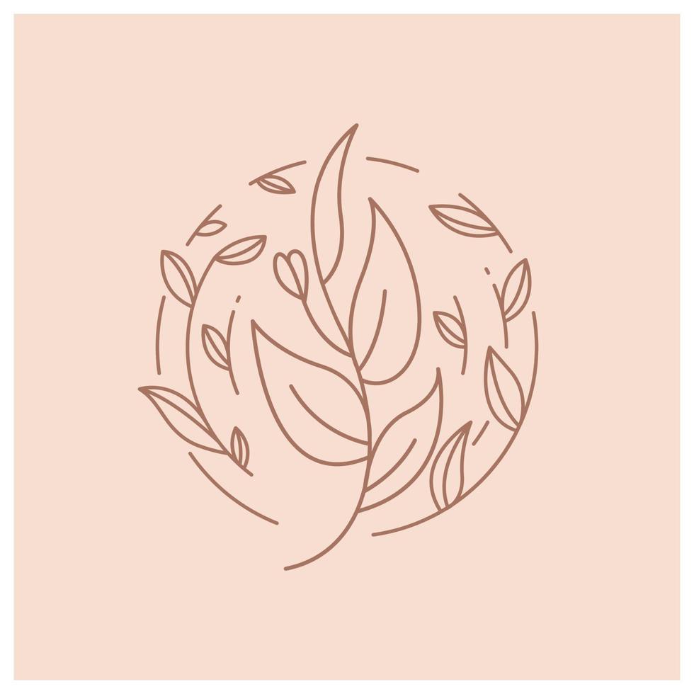 flowers and leaves vector illustration