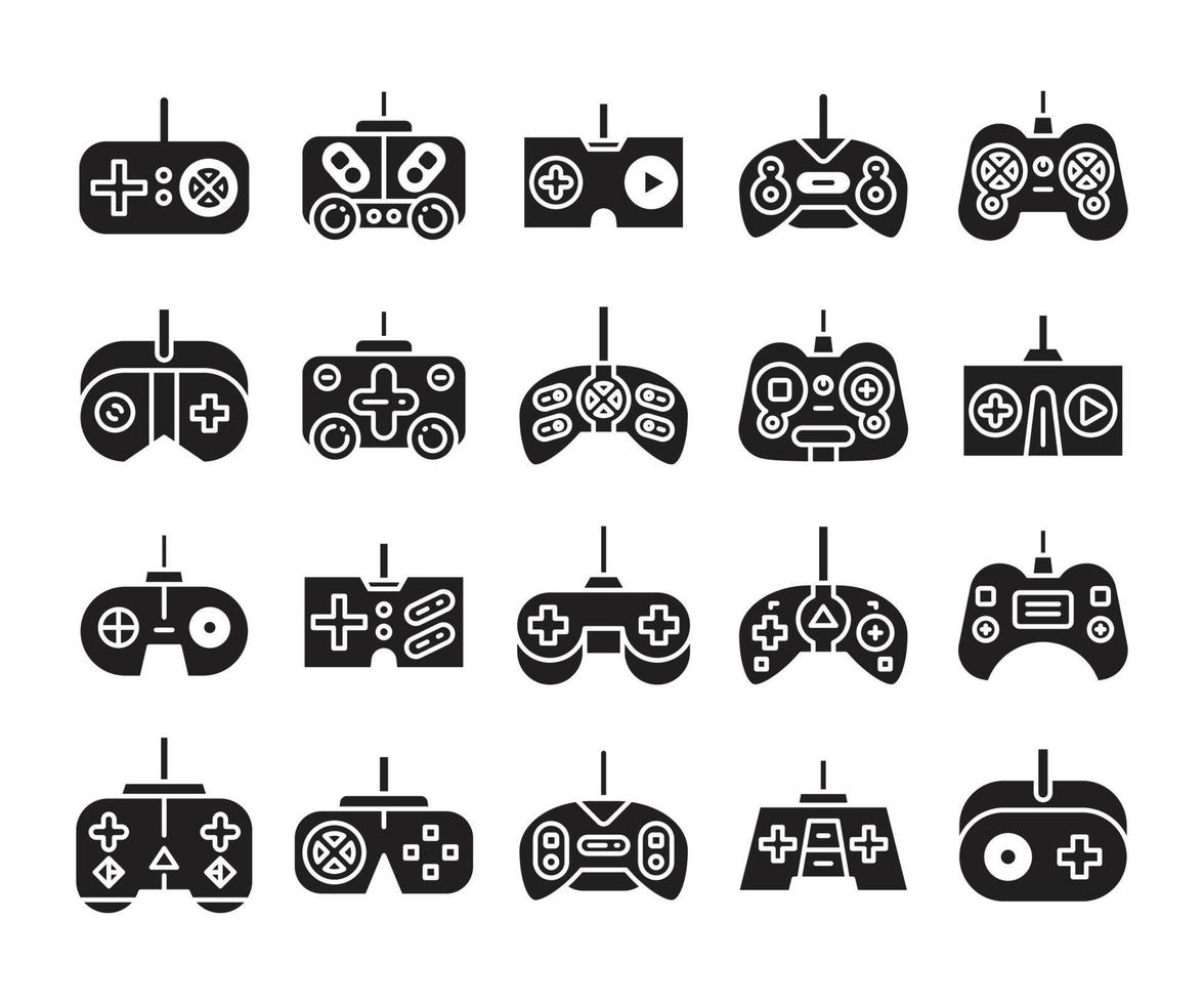 iconos de controlador de videojuegos vector