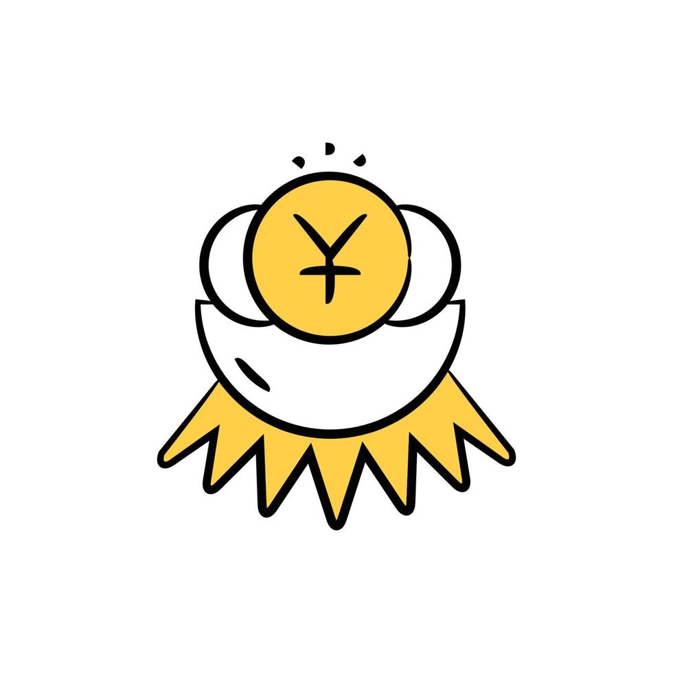 Yuan coins on nest icon vector