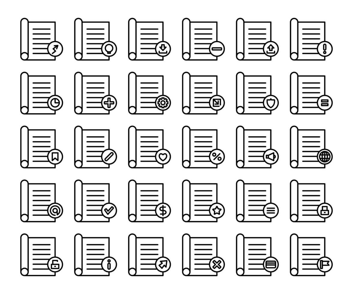 book icons line illustration vector