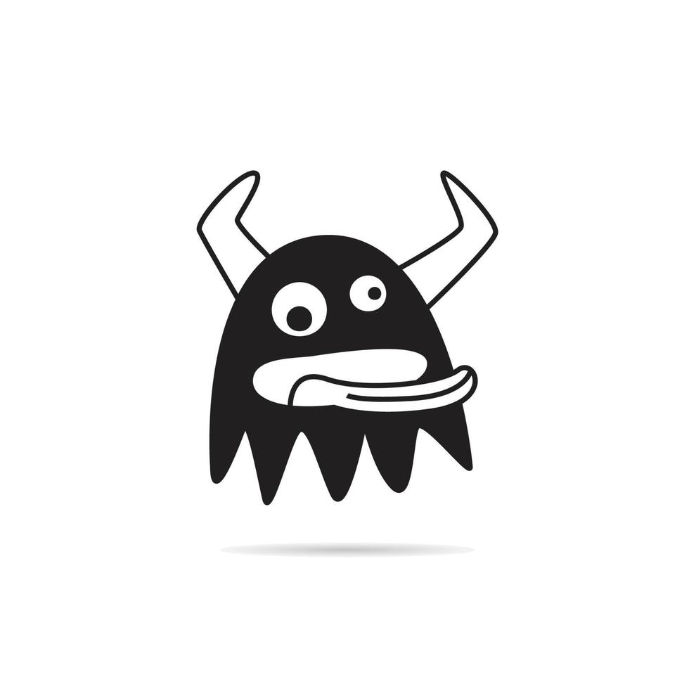 cheeky doodle monster character vector