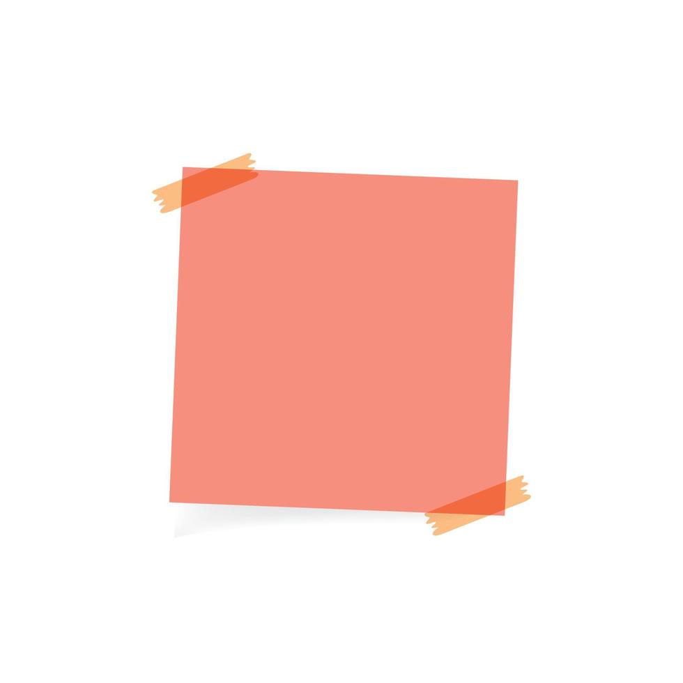 pink sticky note paper illustration vector