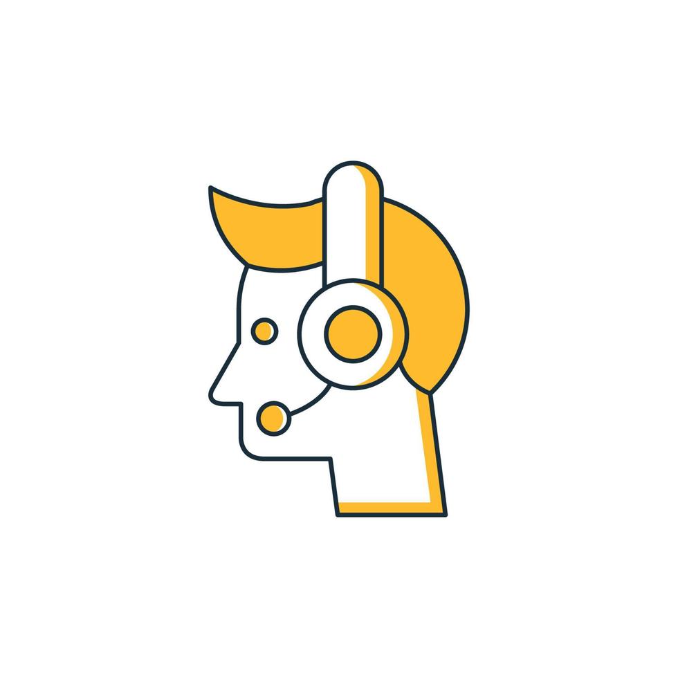 call center service icon vector