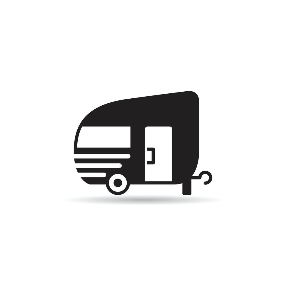 recreational vehicle trailer icon vector