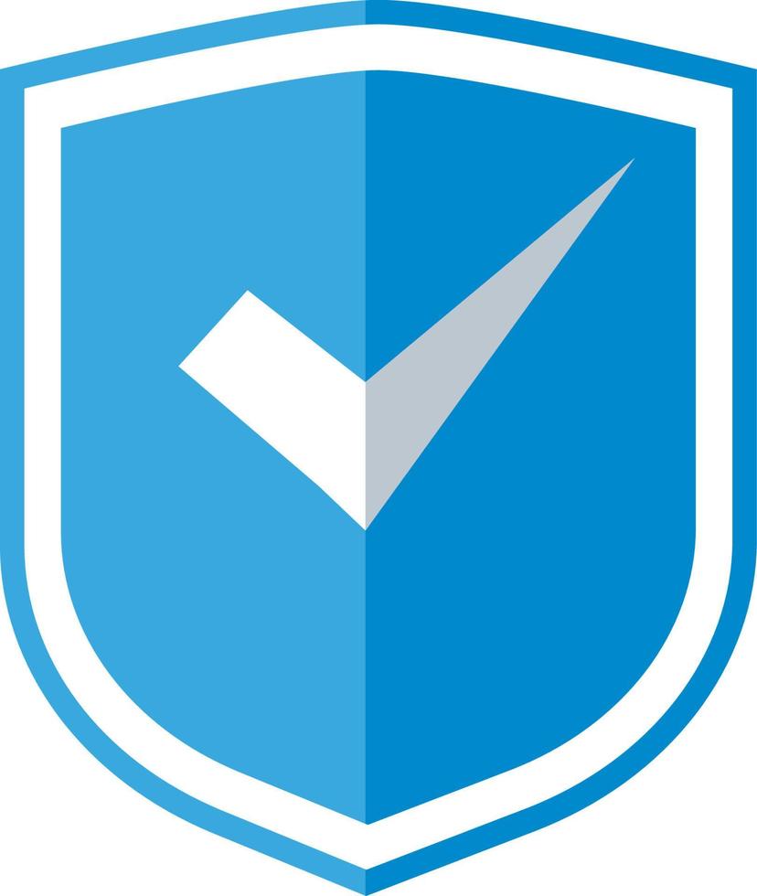 elemento vector escudo naranja con una marca de verificación segura y proteger el icono del logotipo