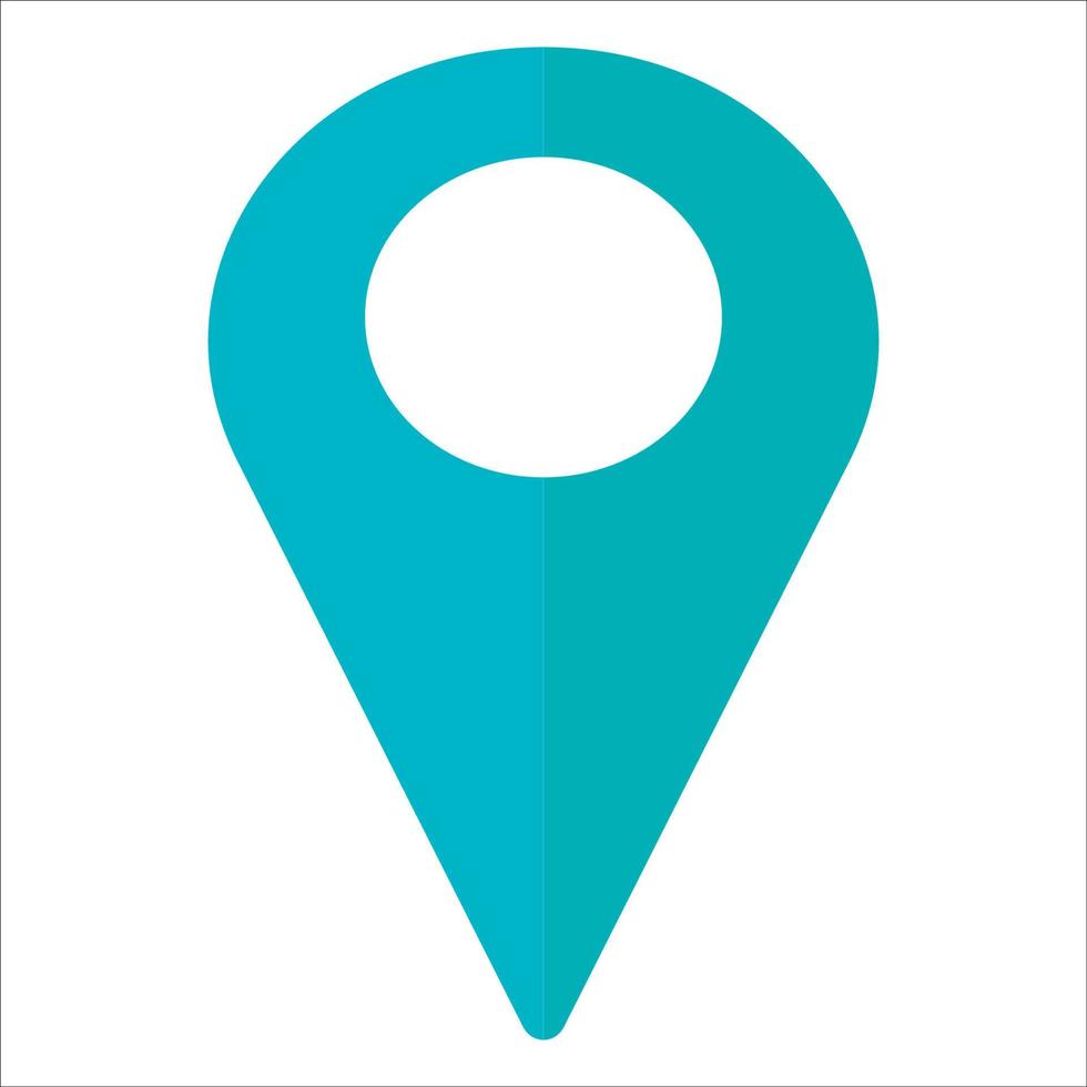 Vector point location icon blue papercut