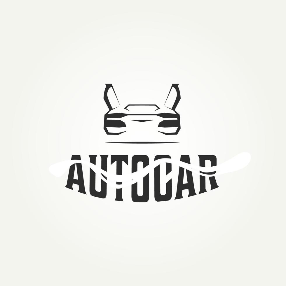 auto car modern typography logo design vector