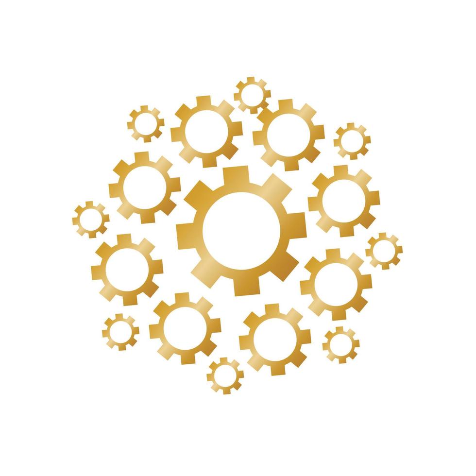 settings icon on white background vector
