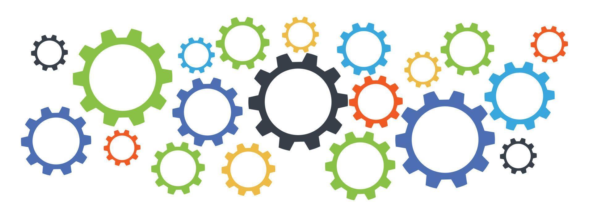 settings icon on white background vector