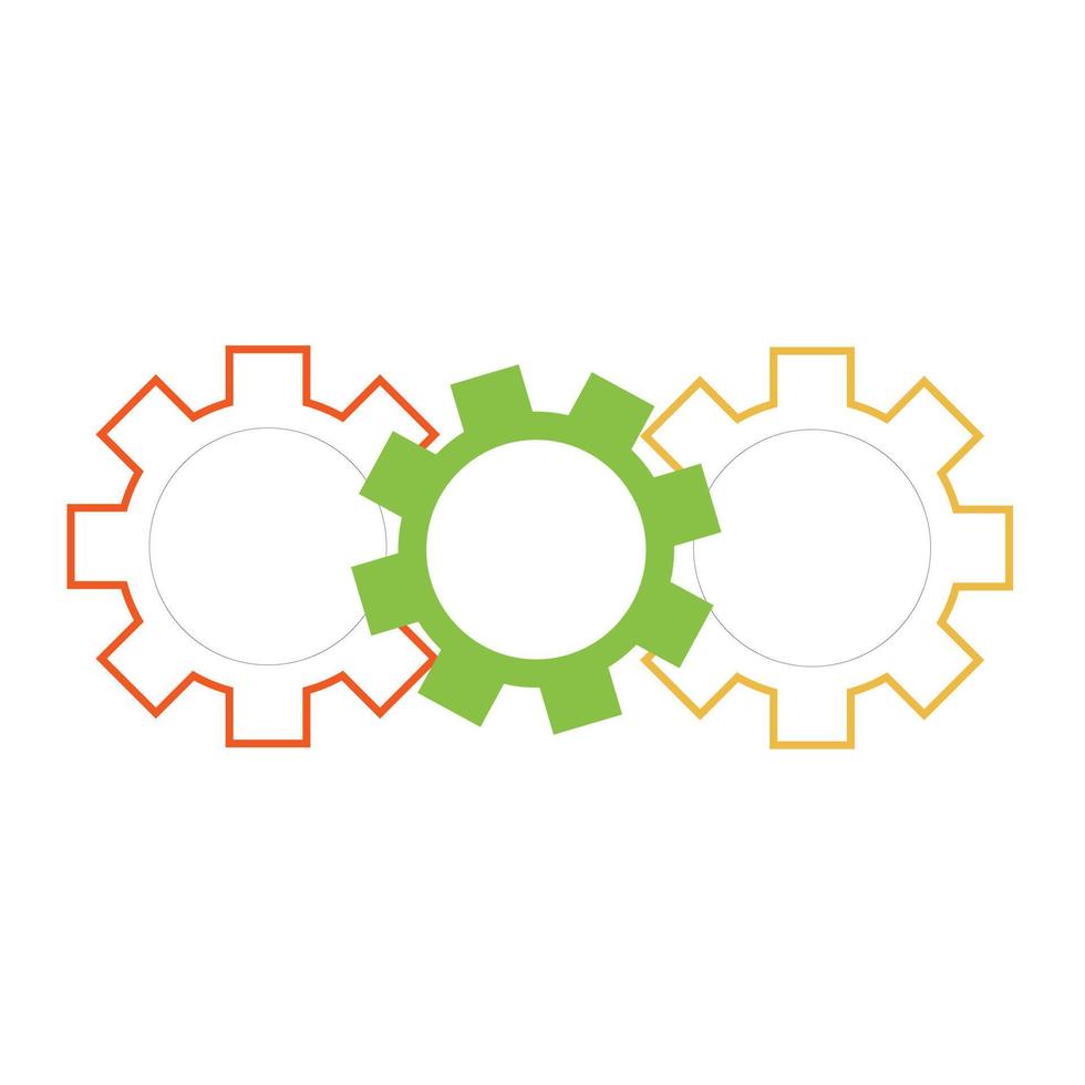 settings icon on white background vector