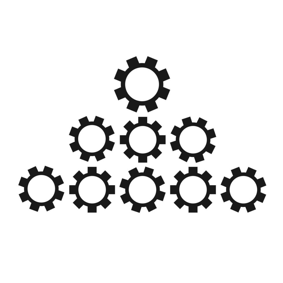 settings icon on white background vector
