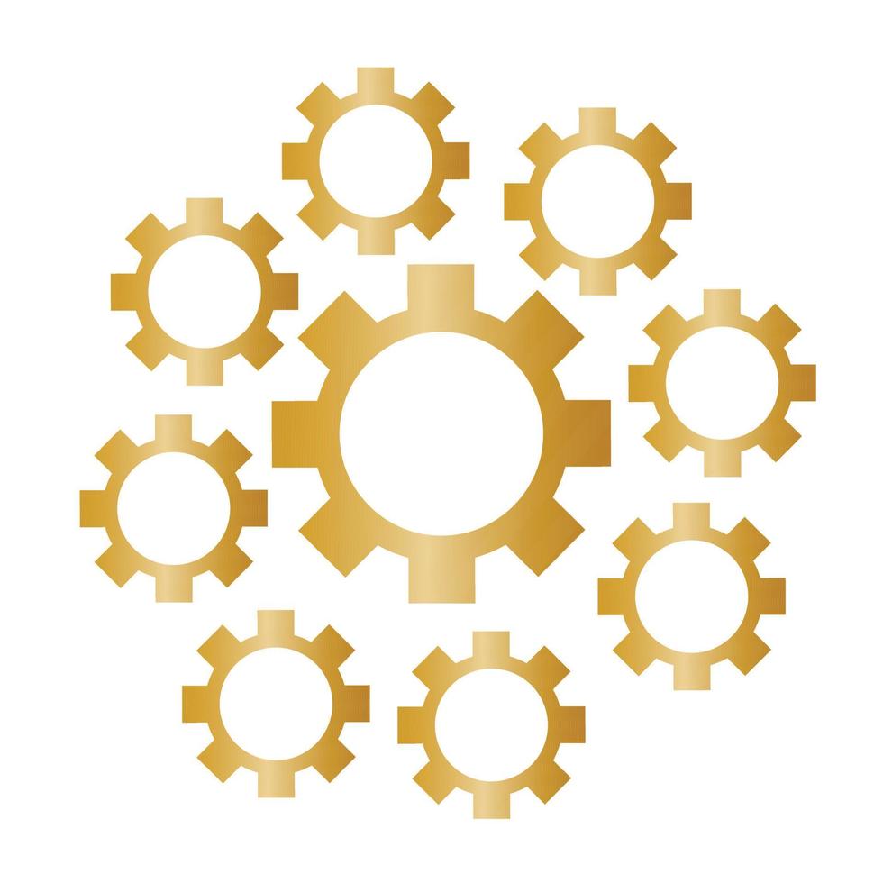 settings icon on white background vector