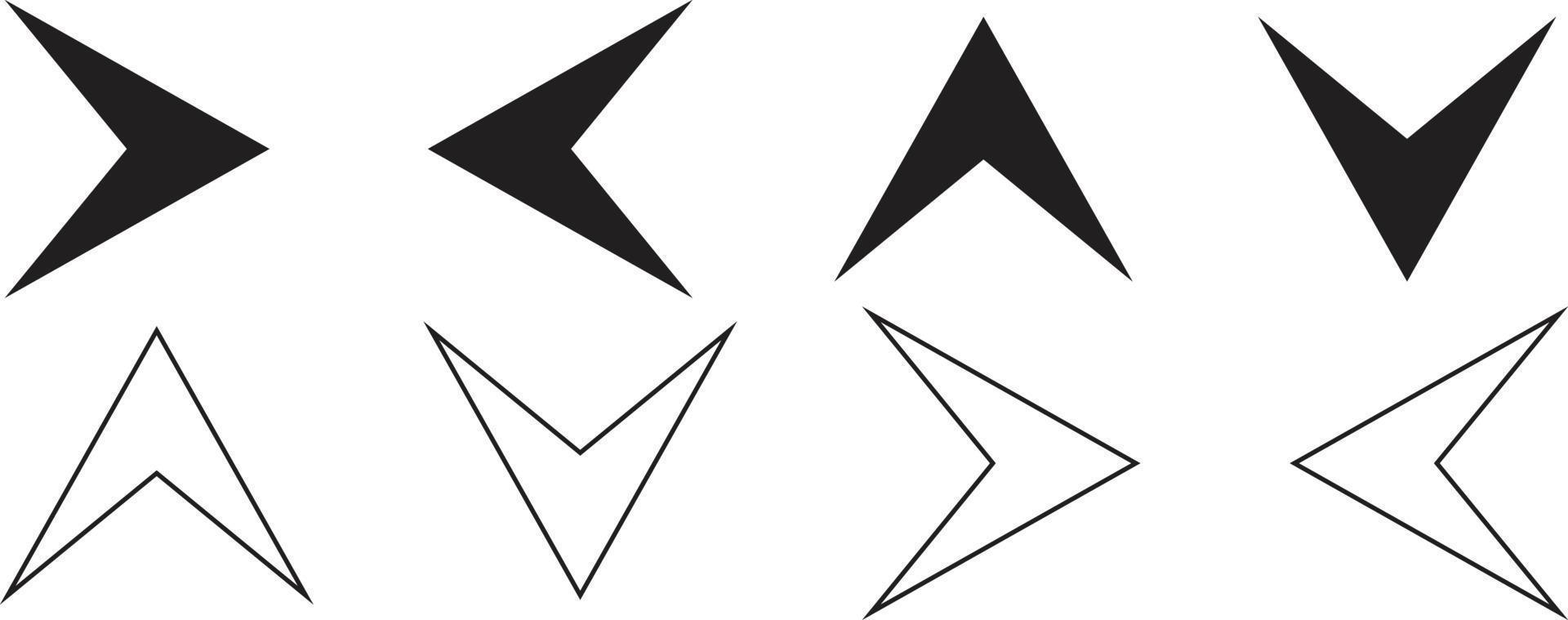 Arrows icons. Arrow icon. Arrow vector collection. Arrow. Cursor. Modern simple arrows. Vector illustration.