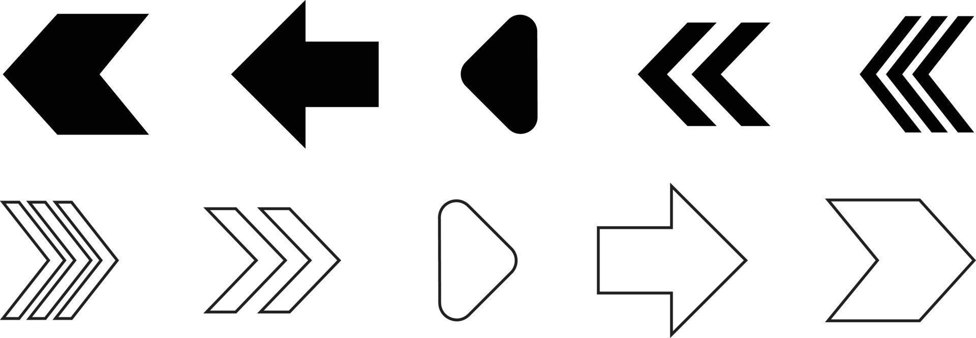 Arrows icons. Arrow icon. Arrow vector collection. Arrow. Cursor. Modern simple arrows. Vector illustration.