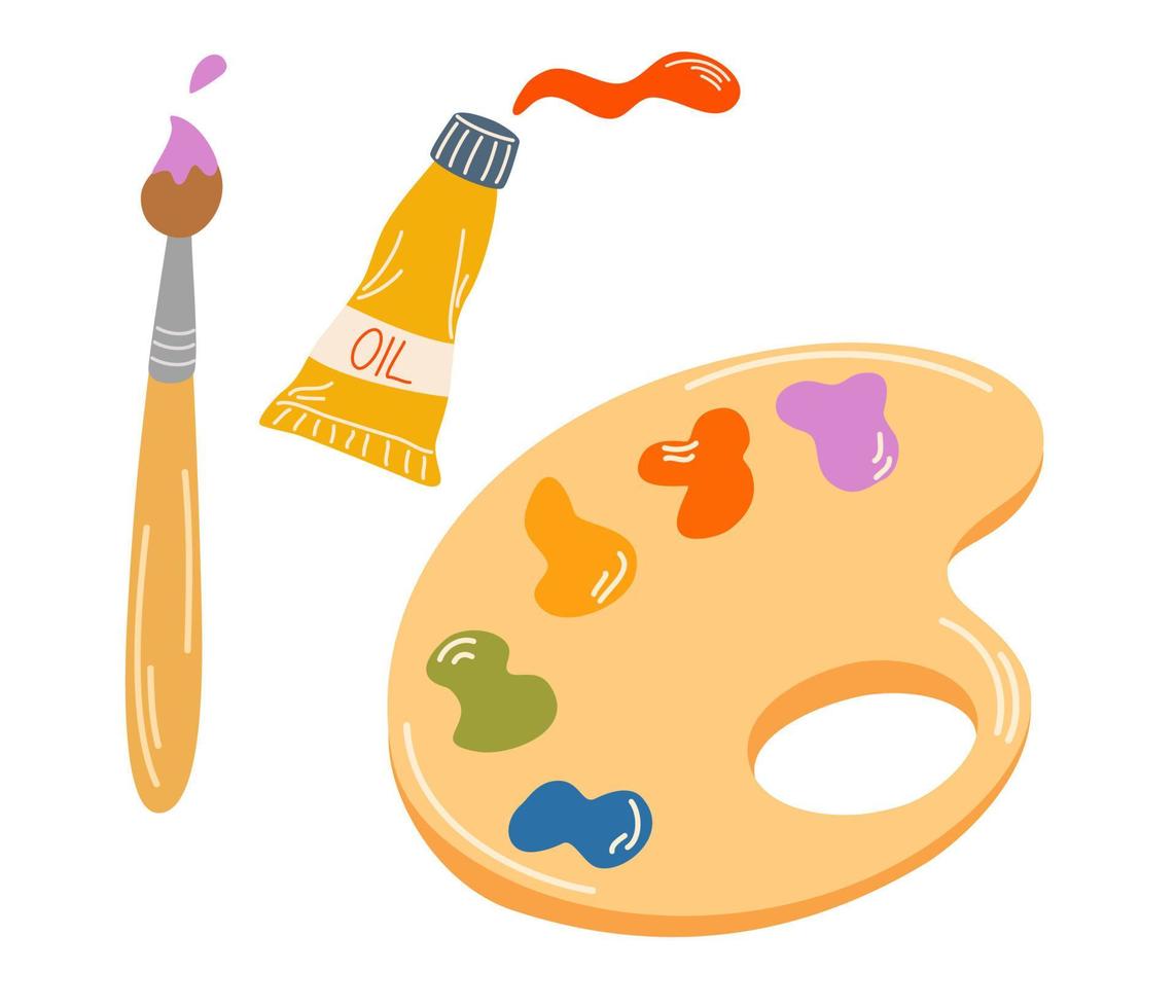 paleta con pinturas, tubo de pintura y pincel. materias de dibujo, creatividad, hobbies y escuelas. ilustración de vector de dibujos animados dibujados a mano aislado sobre fondo blanco 6920407 Vector en Vecteezy paleta con pinturas, tubo de pintura y pincel. materias de dibujo, creatividad, hobbies y escuelas. ilustración de vector de dibujos animados dibujados a mano aislado sobre fondo blanco 6920407 Vector en Vecteezy