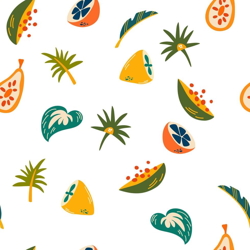 Fruit seamless pattern. Strawberry. Delicious sweet food. Perfect for printing, menus and restaurants, textiles, wrapping paper.  Hand drawn vector illustration