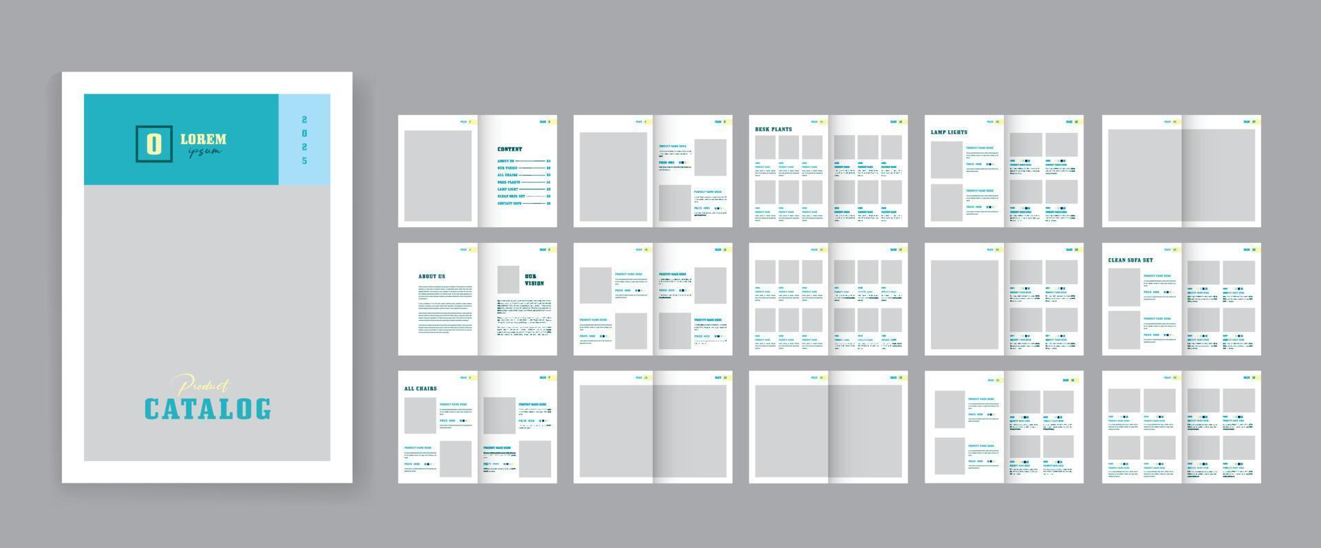Modern Furniture Interior Design Catalog Layout, Product Catalog, Minimal Magazine Design, a4 Brochure Design , Fashion and Multipurpose portfolio, Photo Book Design vector