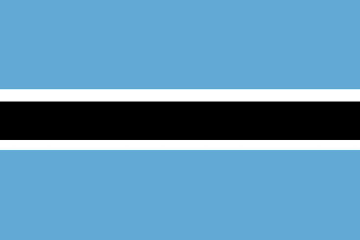 Botswana flag. Official colors and proportions. National Botswana flag. vector