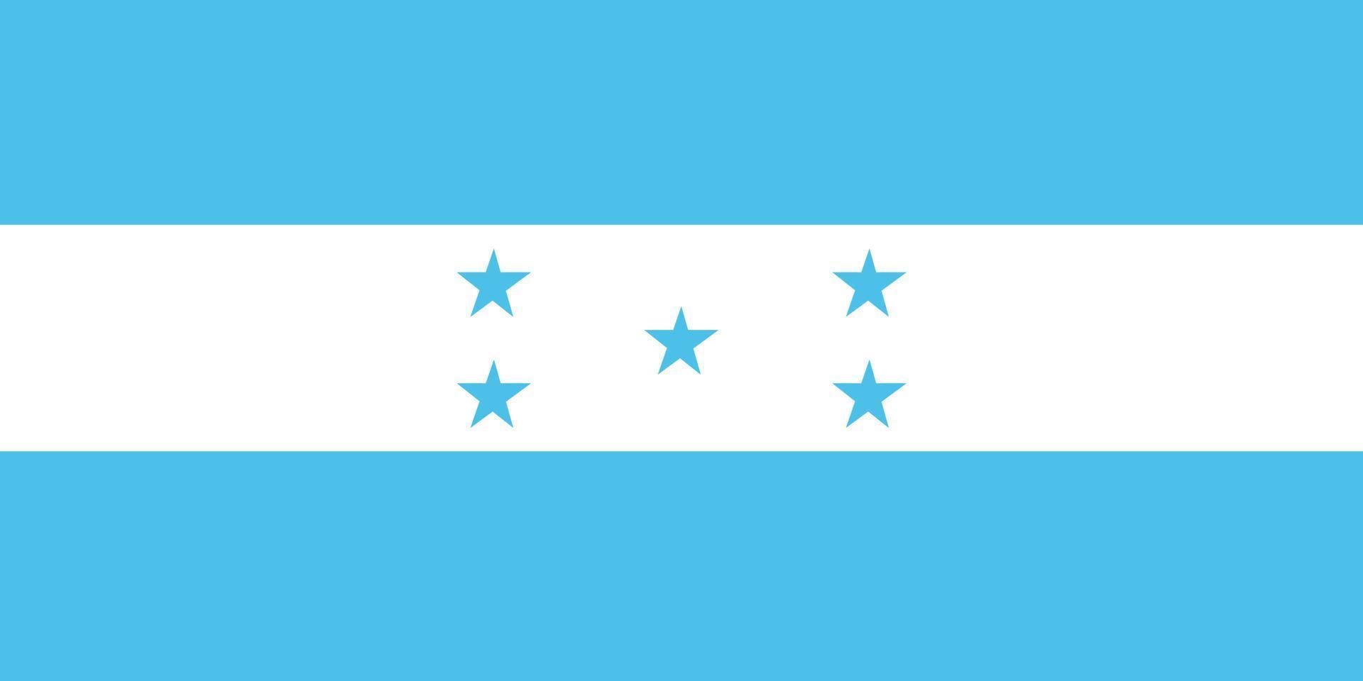 Honduras flag. Official colors and proportions. National Honduras flag. vector