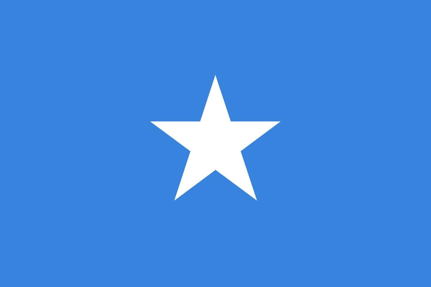 Somalia flag. Official colors and proportions. National Somalia flag. vector