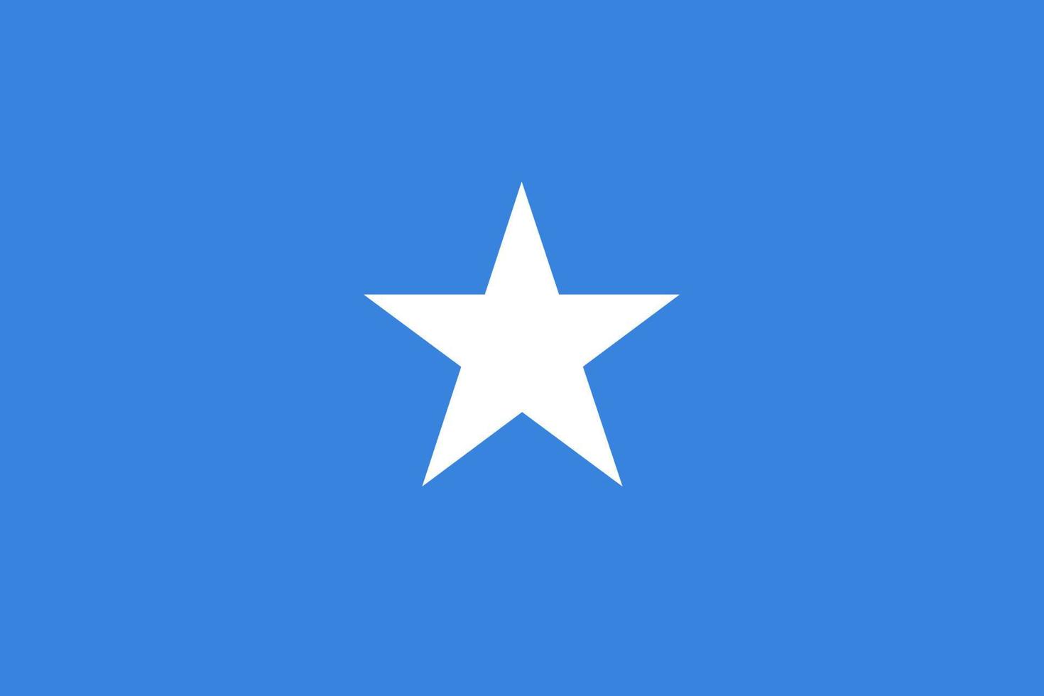 Somalia flag. Official colors and proportions. National Somalia flag. vector