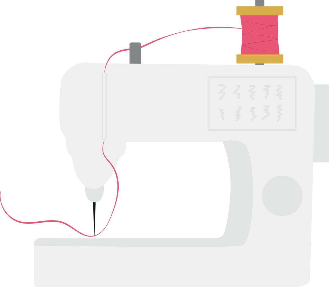 costura de máquina de coser de elemento aislado vector