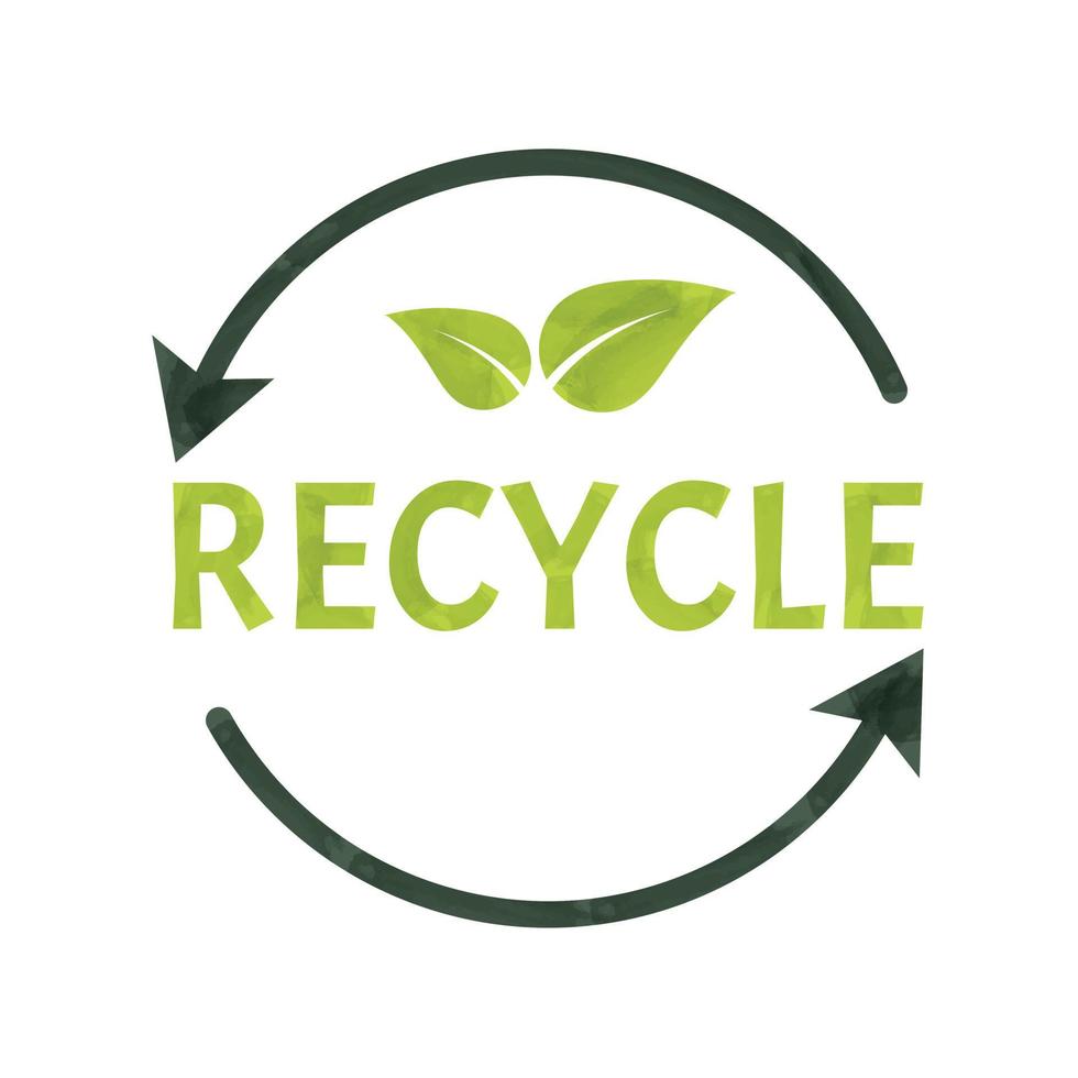 Recycle Icon Recycle Recycling Symbol Concept of Ecology Zero Waste and Sustainability vector