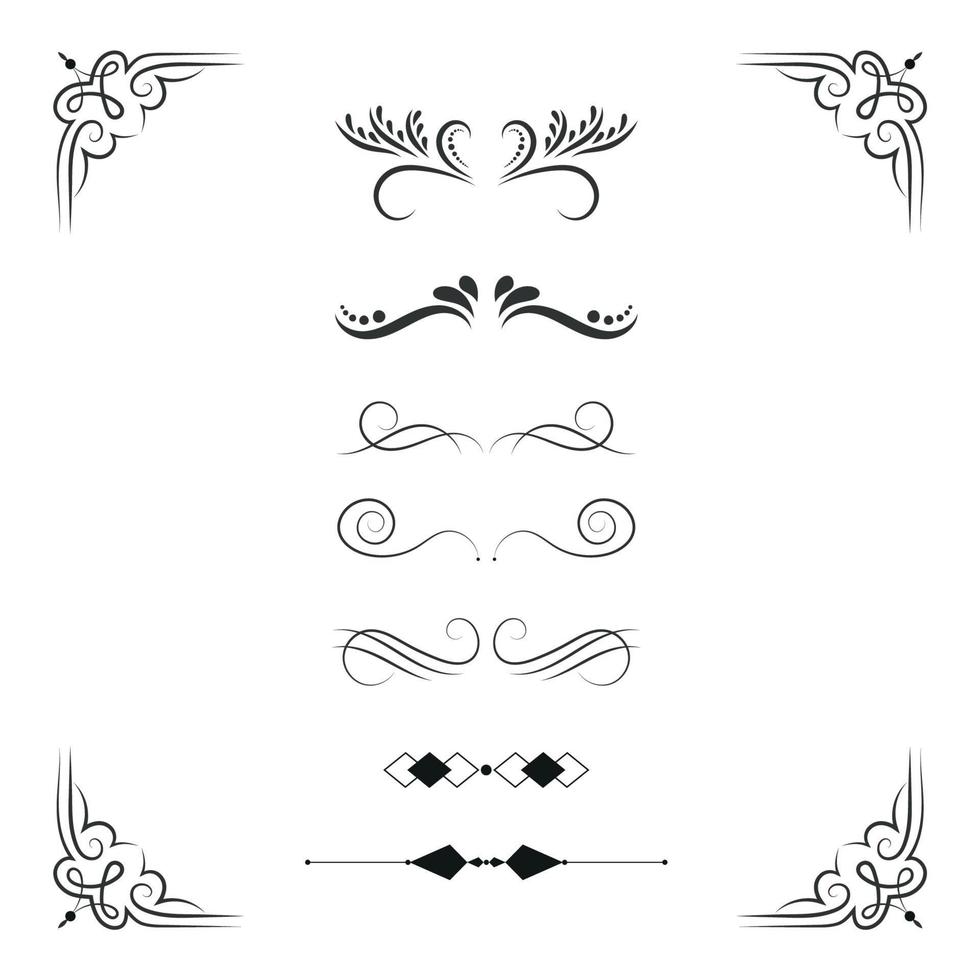 Decorative Elements in Victorian Style vector