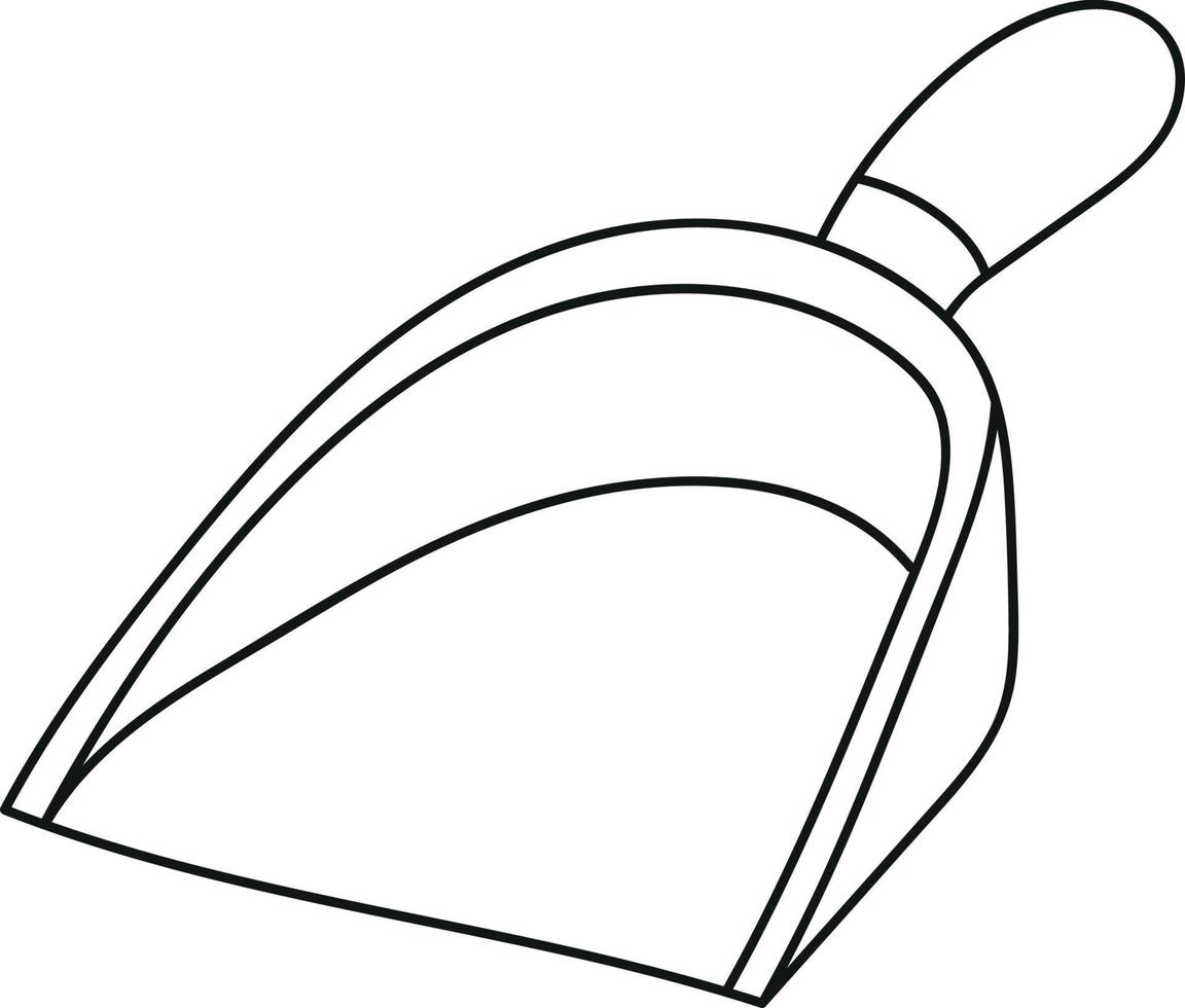 Garbage Scoop House Cleaning Doodle Style vector