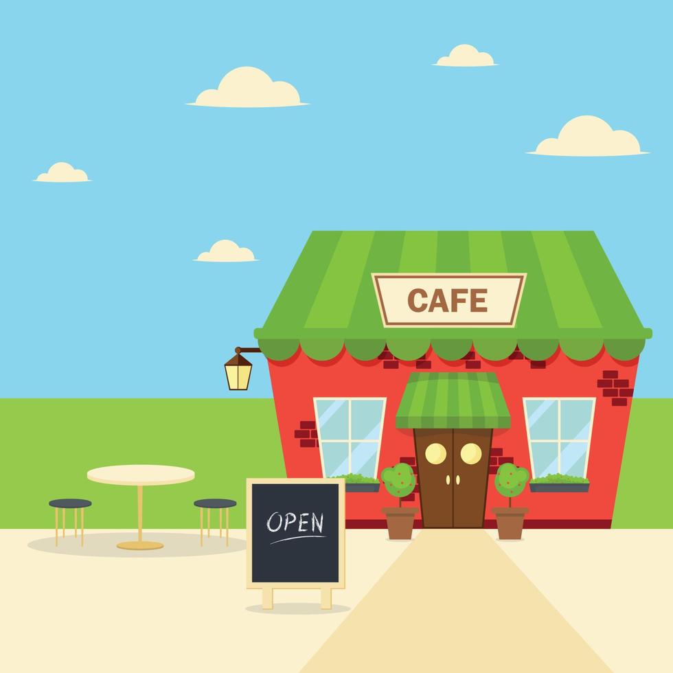 Cafe Opening After Lockdown Illustration vector