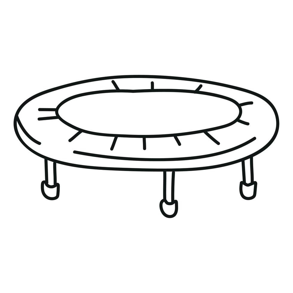 Trampoline for Jumping in Doodle Style Line Drawing vector