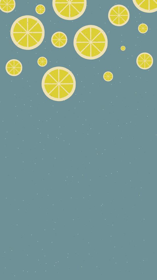Retro Background of Lemon Slices for Your Design vector