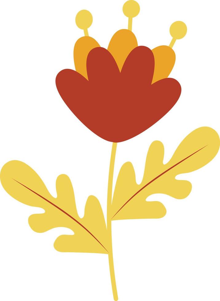 elemento decorativo de flores para el diseño de otoño. vector