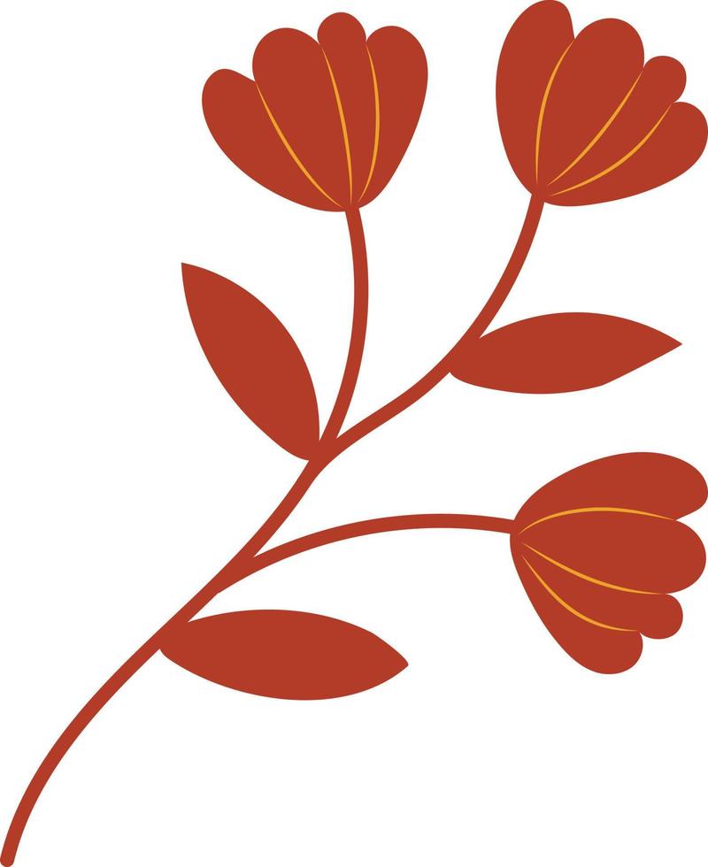 elemento decorativo de flores para el diseño de otoño. vector