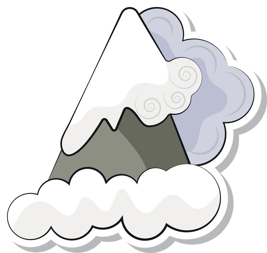 Snow Avalanche in the Mountains Sticker vector