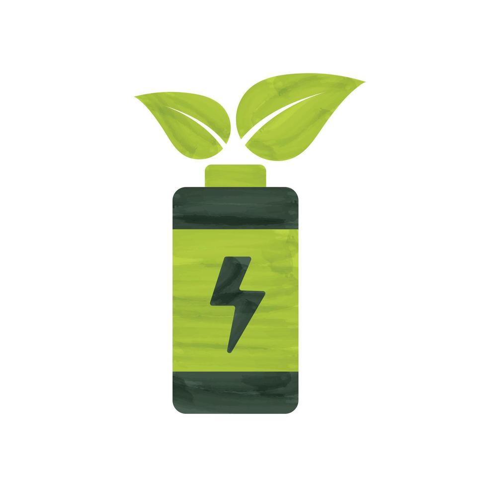 Eco Battery Icon Alternative Sources Energy vector