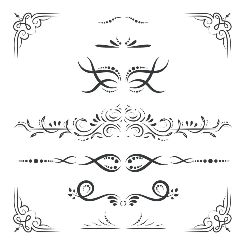 Decorative Elements in Victorian Style vector