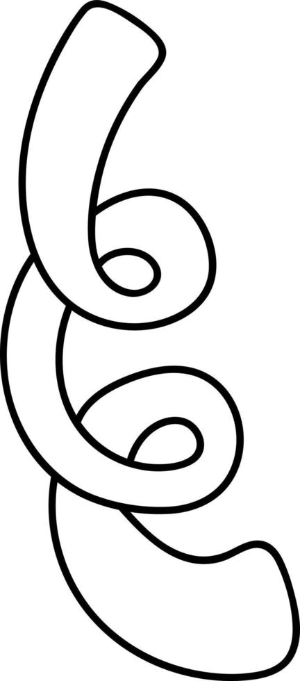 serpentina espiral en estilo garabato vector