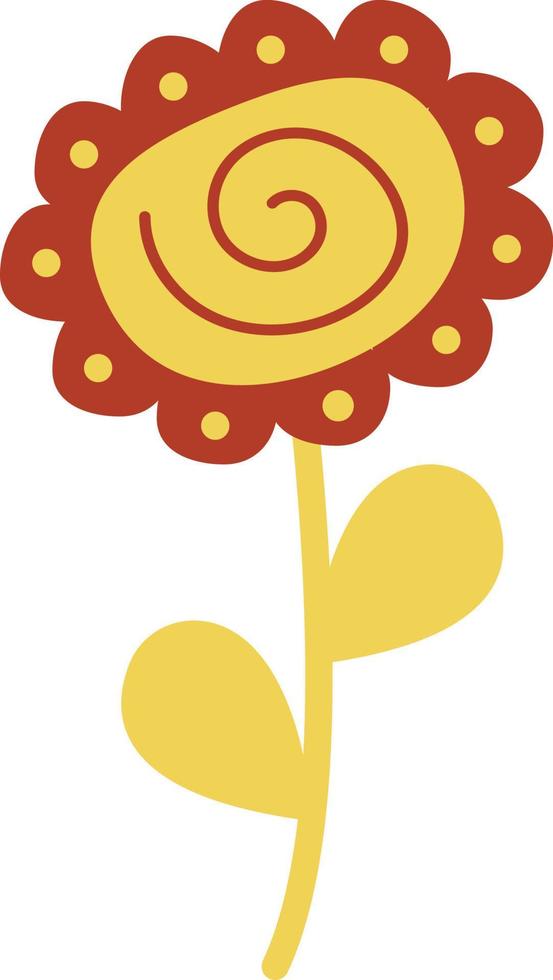 elemento decorativo de flores para el diseño de otoño. vector