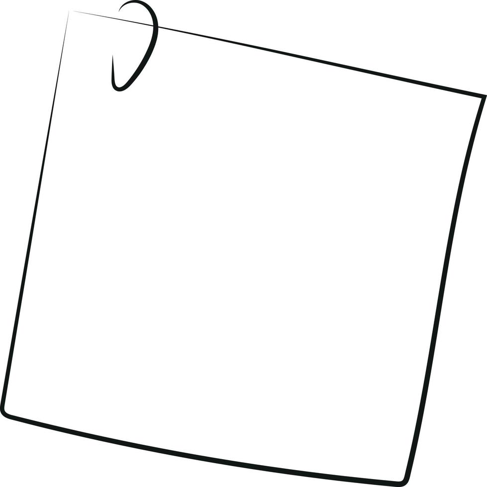 Reminder Note on the Wall Line Drawing vector