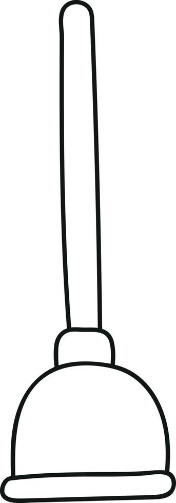 Plumbing Repair Plunger in Doodle Style vector