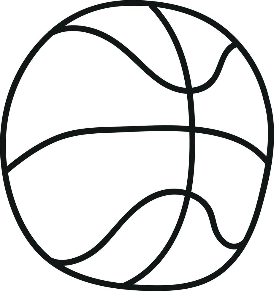 Basketball in Doodle Style Sports Equipment vector