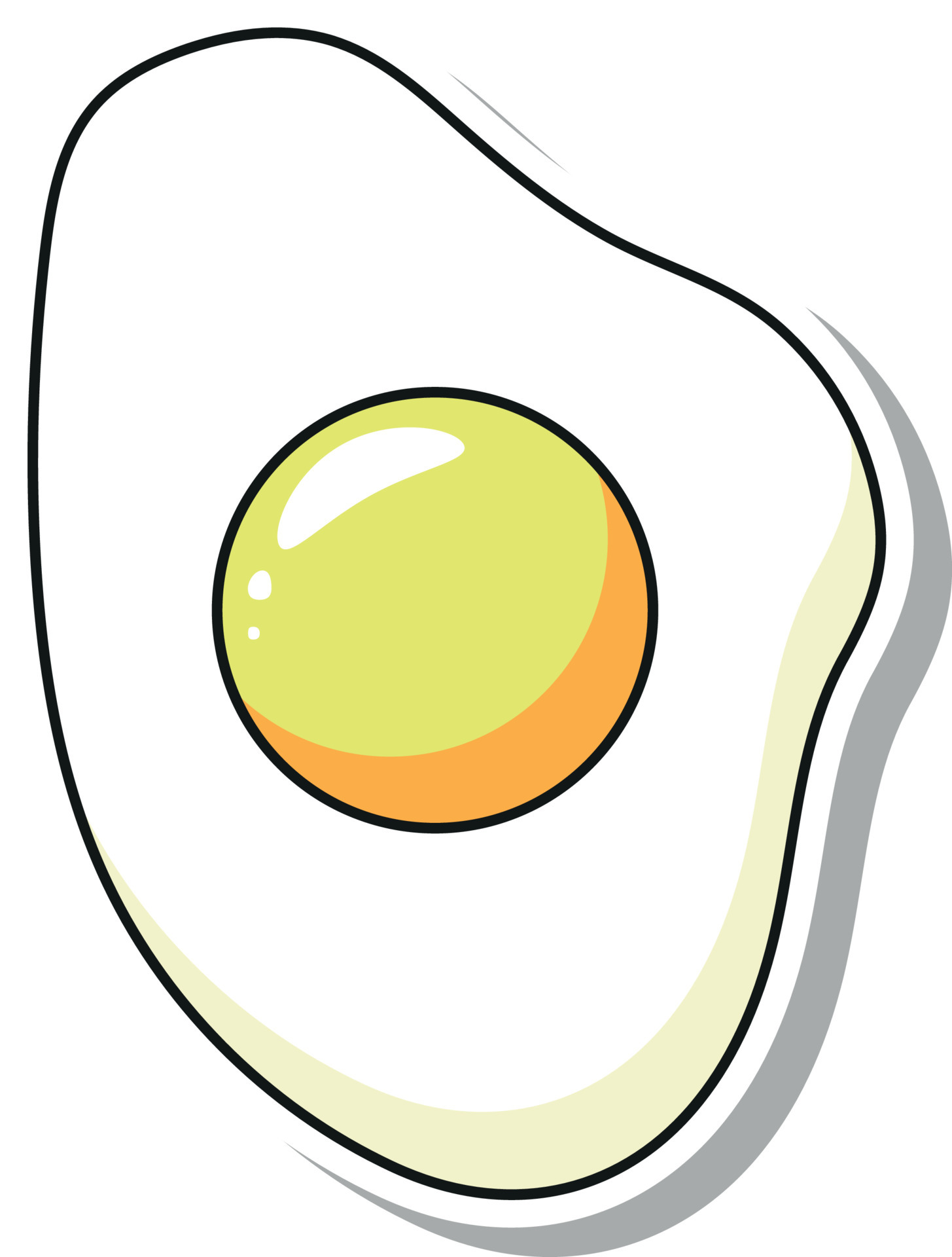 Egg for Breakfast in the Style of Pop Art Sticker 6920760 Vector Art at